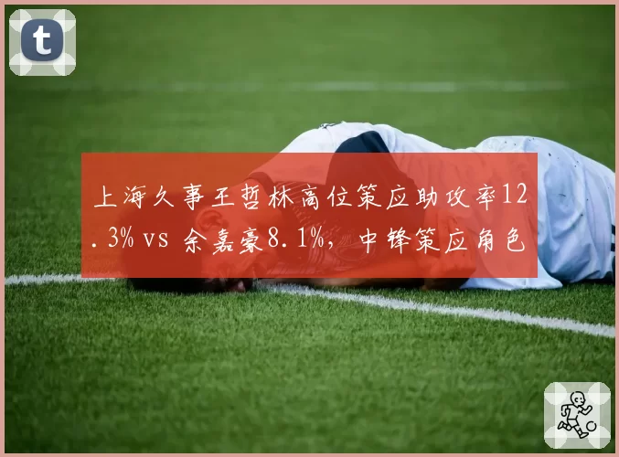 上海久事王哲林高位策应助攻率12.3% vs 余嘉豪8.1%，中锋策应角色差异